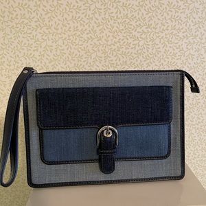 Michael Kors denim clutch